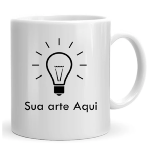 Xícara de Cerâmica Branca 325ml